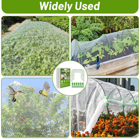 Cludoo garden mesh netting kit greenhouse clips securing the mesh