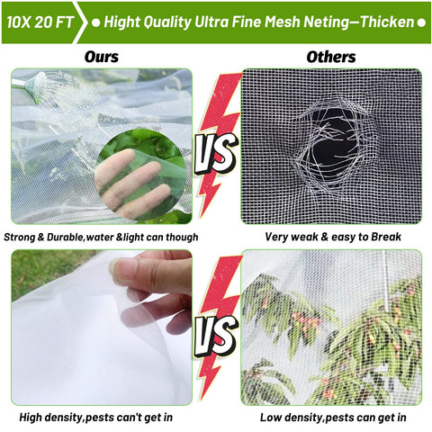 Cludoo garden mesh netting kit straight tubes extending the frame for larger areas