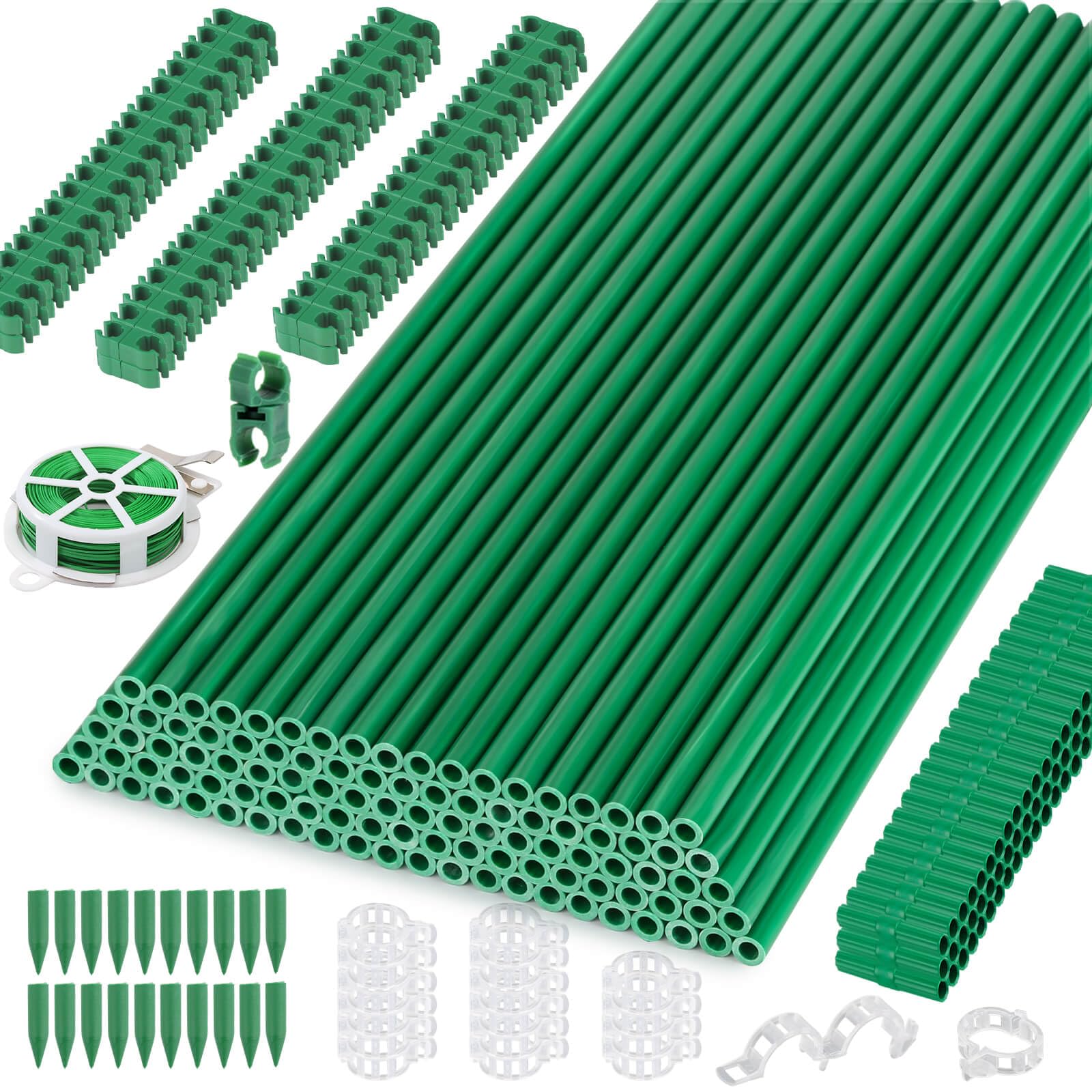 Cludoo garden-stakes-set offers fiberglass durability for tomatoes and vegetables.