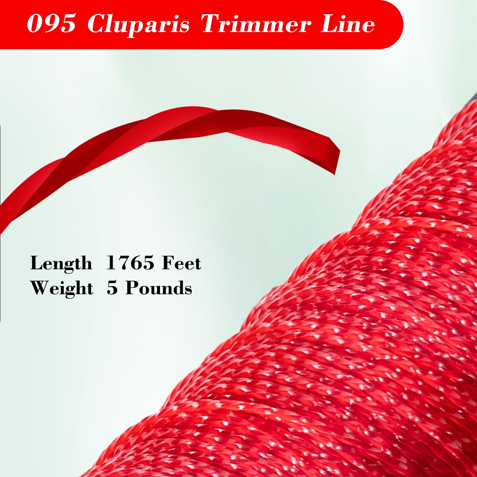 Cluparis 1765 ft nylon twist trimmer line with long lasting performance.