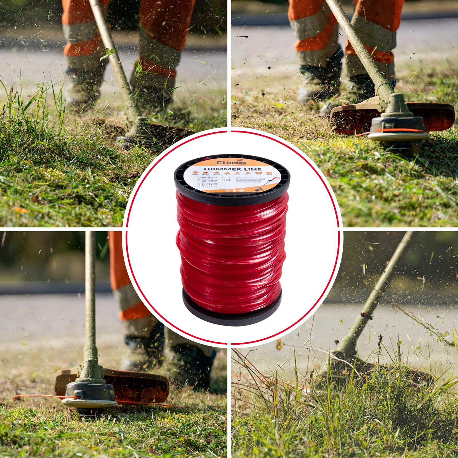 Cluparis commercial-professional-use-trimmer-line; designed for demanding tasks.