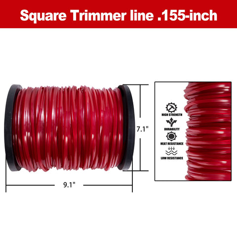 Cluparis nylon-trimmer-line 0-155in diameter; versatile for tough vegetation.