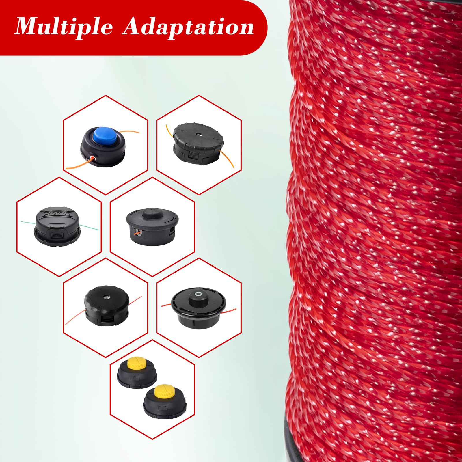 Cluparis nylon twist trimmer line provides reliable cutting in tough grasses.