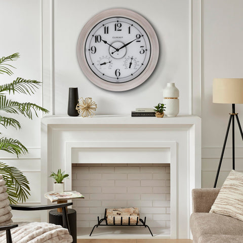 Large 18-inch diameter adds farmhouse charm to spaces.