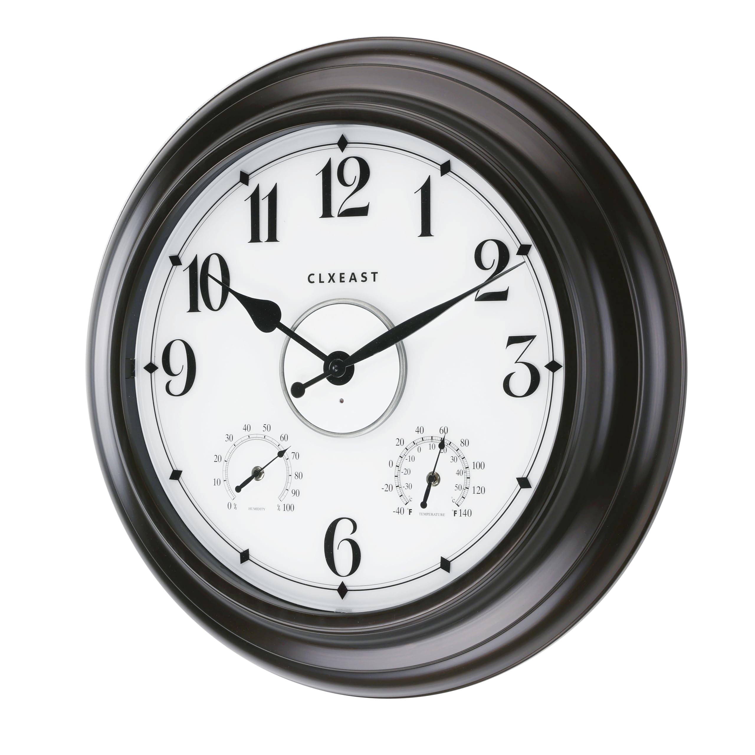 CLXEAST oversized clock placed in a garden setting as focal decor