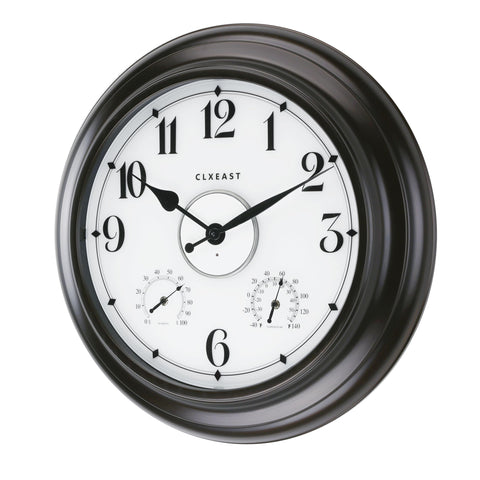 CLXEAST oversized clock placed in a garden setting as focal decor