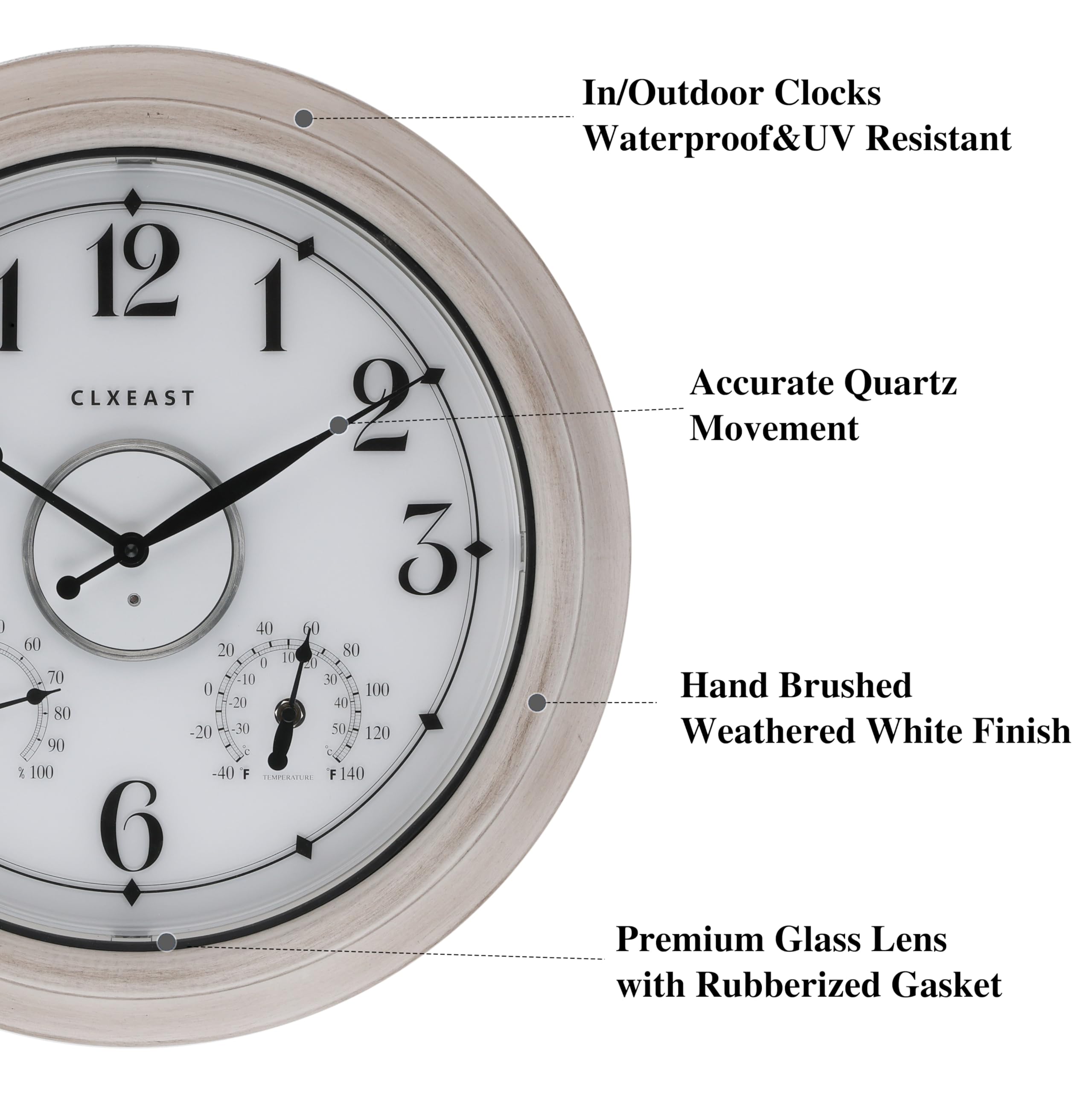 CLXEAST weatherproof design protects the dial in any season.