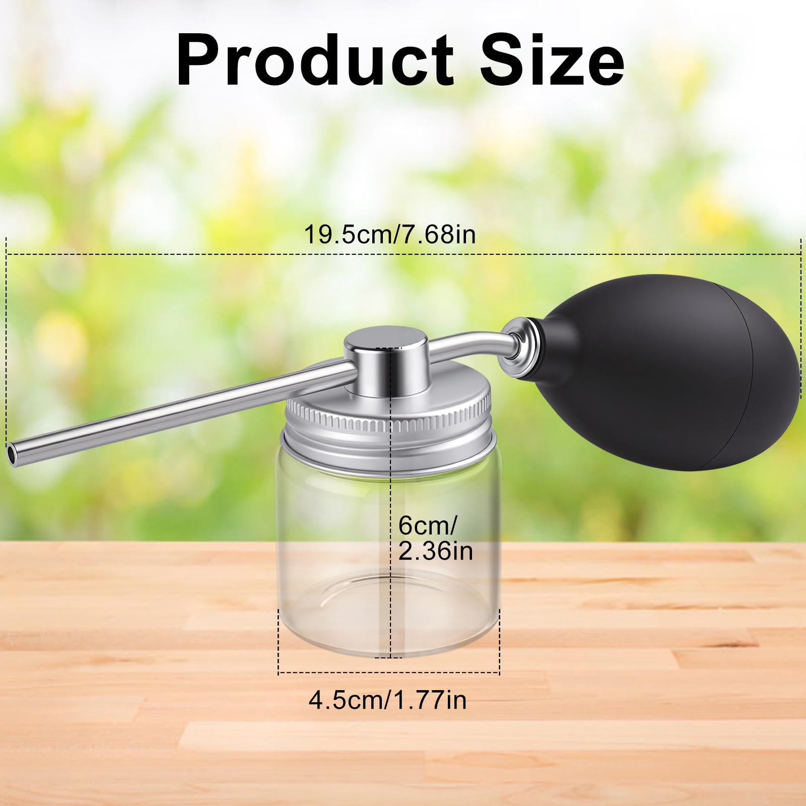 ClyKant powder duster with transparent bottle for monitoring remaining powder.
