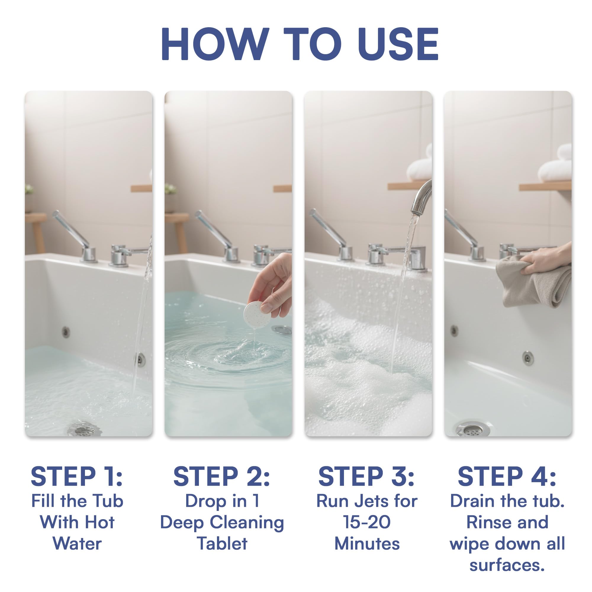 CLYND compact jar on a bathroom shelf conveys easy storage.