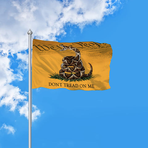 CLYTTE Dont Tread On Me flag back view with mirrored design
