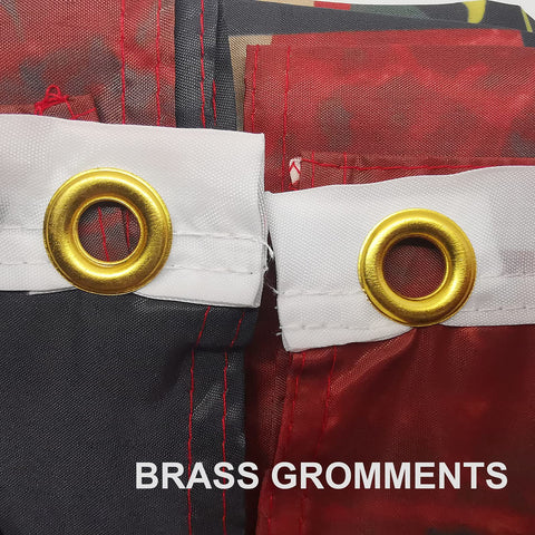 CLYTTE flag with brass grommets for easy hanging and durable mounting