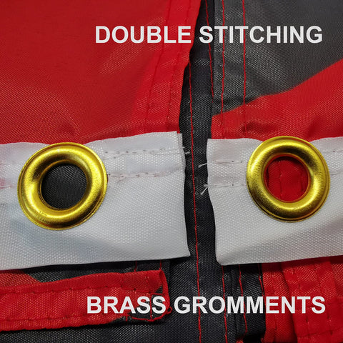 CLYTTE Black Heritage flag with brass grommets for secure hanging