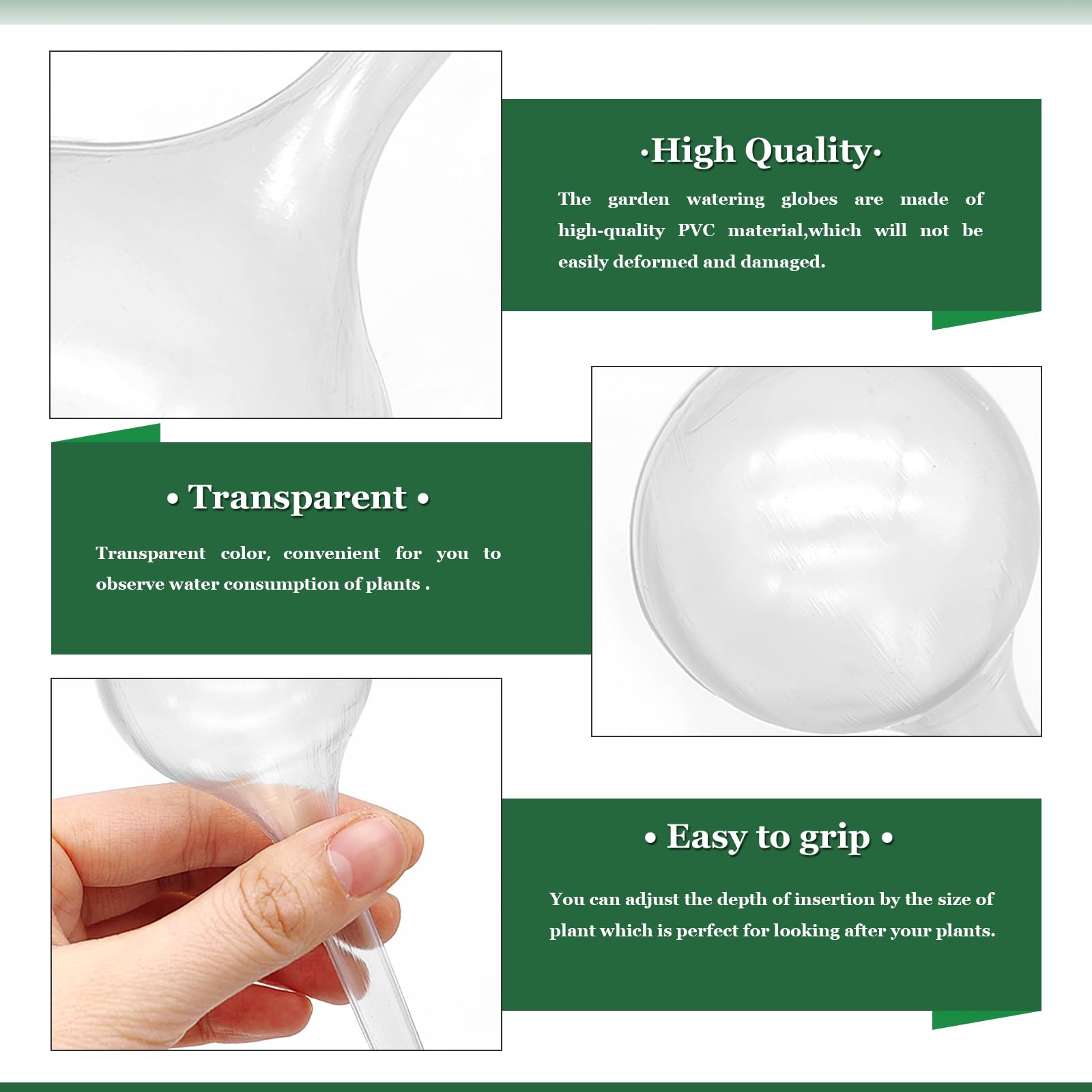 Cmaqpw medium clear globes ideal for mid-size potted plants