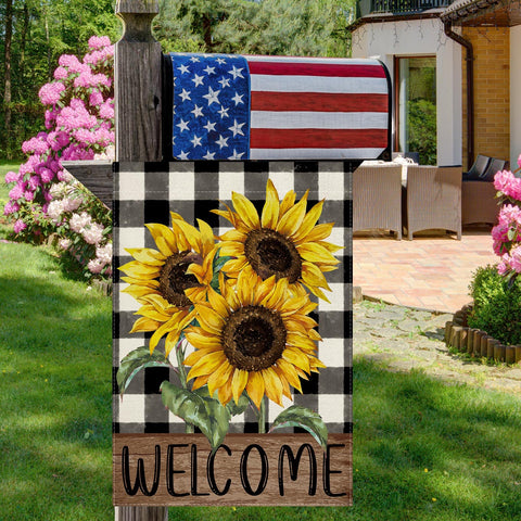 CMEGKE Sunflower Garden Flag double-sided design remains visible from both sides.