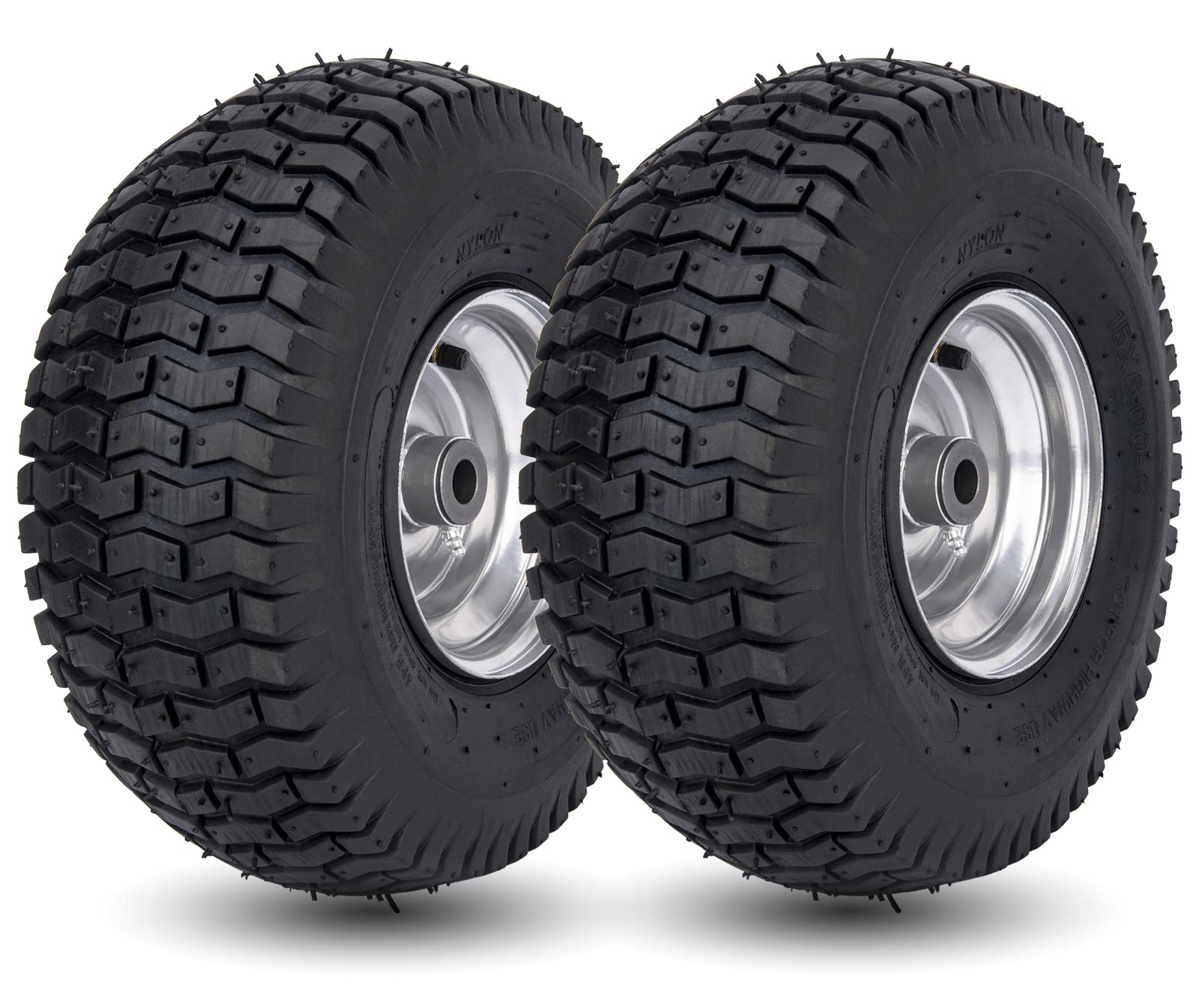 CMOOD 15x6-00-6 front tire assembly provides ready-to-install grip for compatible riding mowers