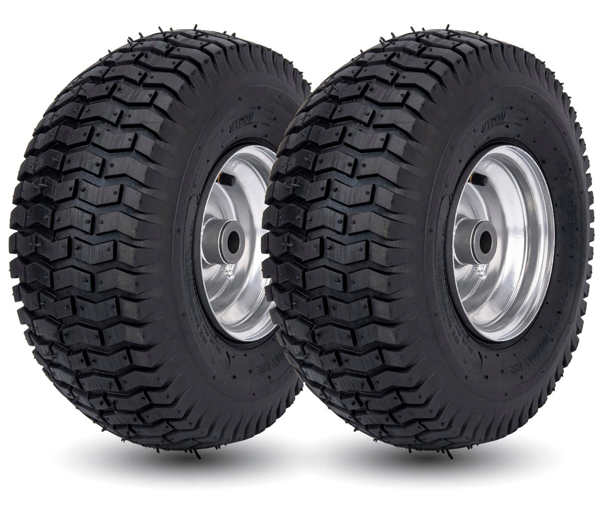 CMOOD 15x6-00-6 front tire assembly provides ready-to-install grip for compatible riding mowers