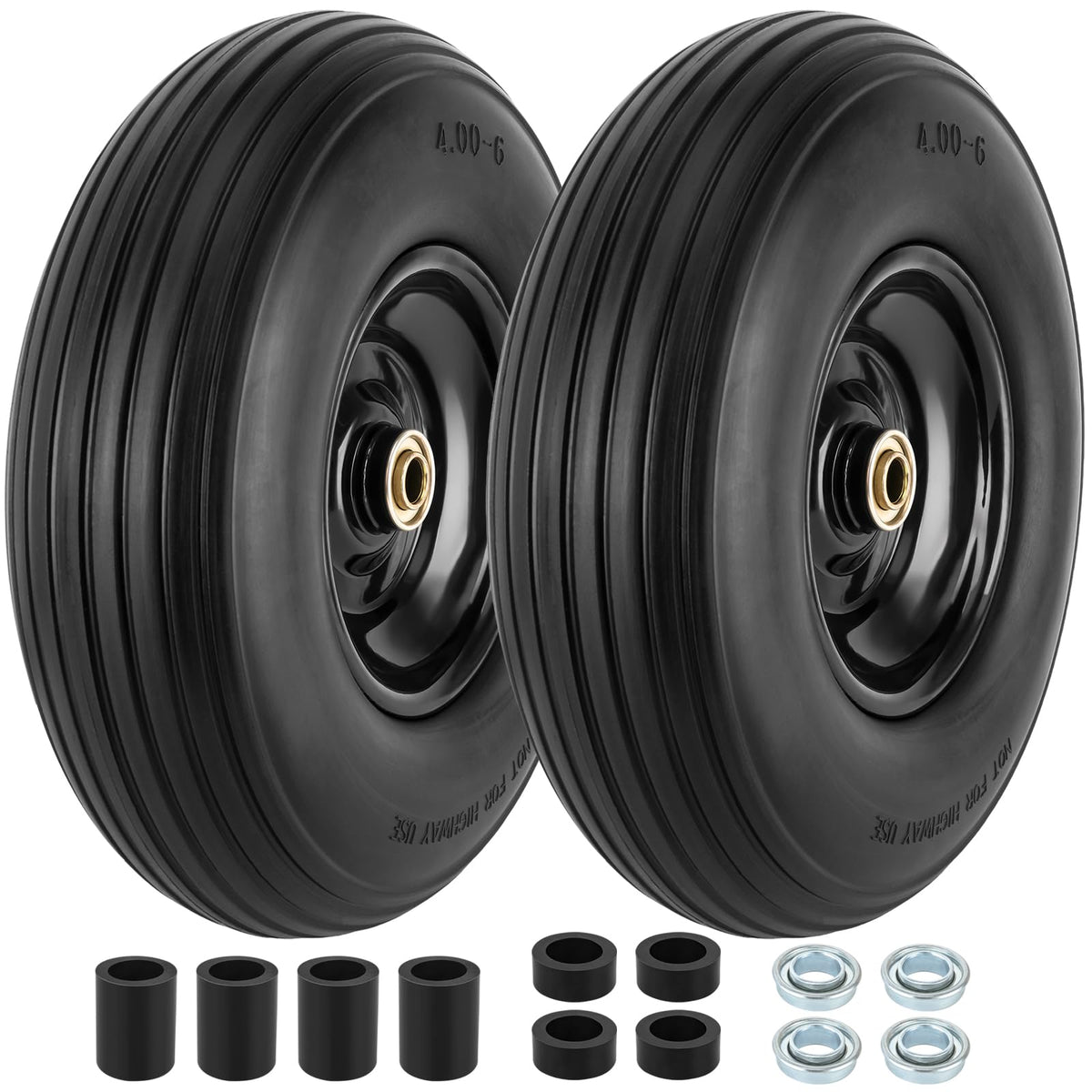 CMOOD 4.00-6 flat-free tire and 13in wheel for reliable yard carts
