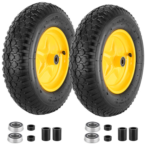 CMOOD 4.80/4.00-8 tire and wheel assembly ready for quick installation.