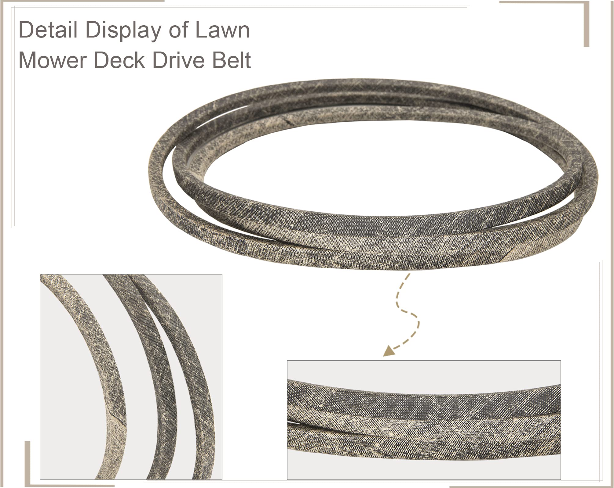 CMOOD synthetic rubber belt detail emphasizing durability and flexibility.
