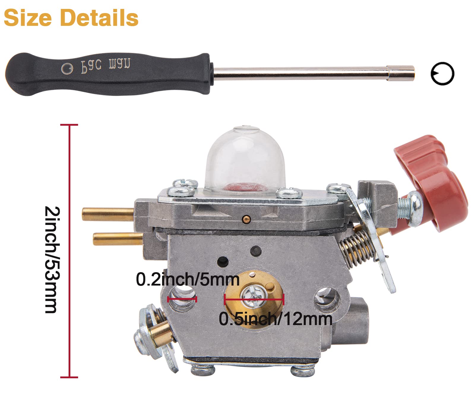 CMOOD primer bulbs for the carburetor enable quick priming and responsive throttle.