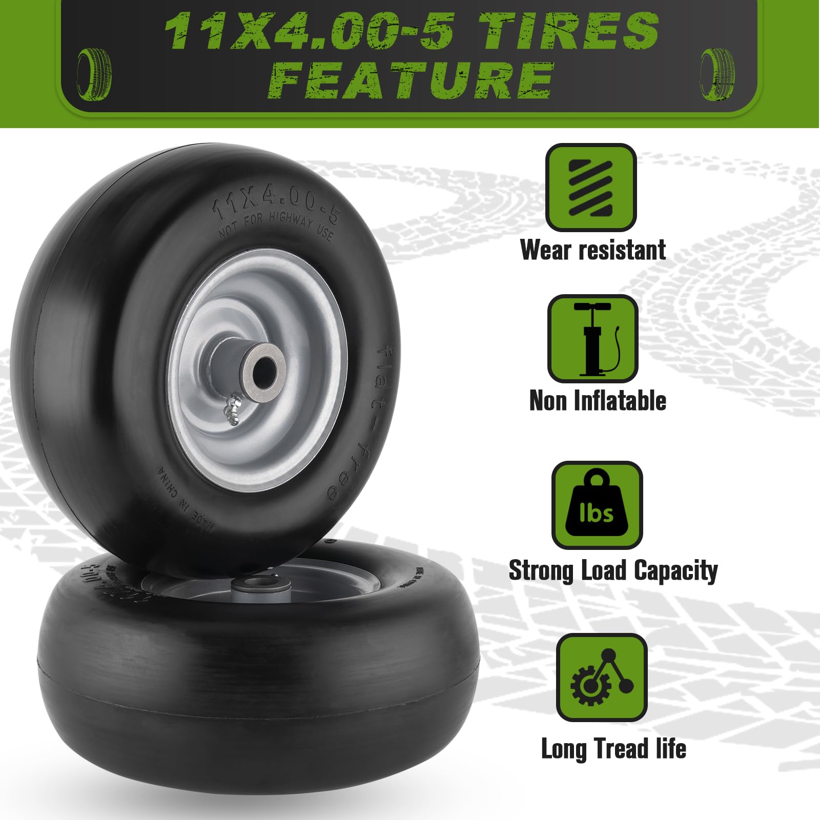 CMOOD 350 lb dynamic load capacity supports demanding lawn tasks