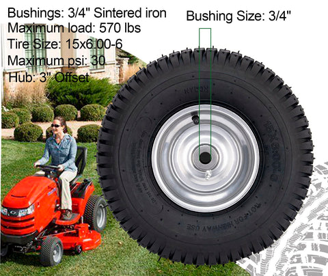 CMOOD natural rubber lawn mower tires deliver durable traction and a comfortable ride