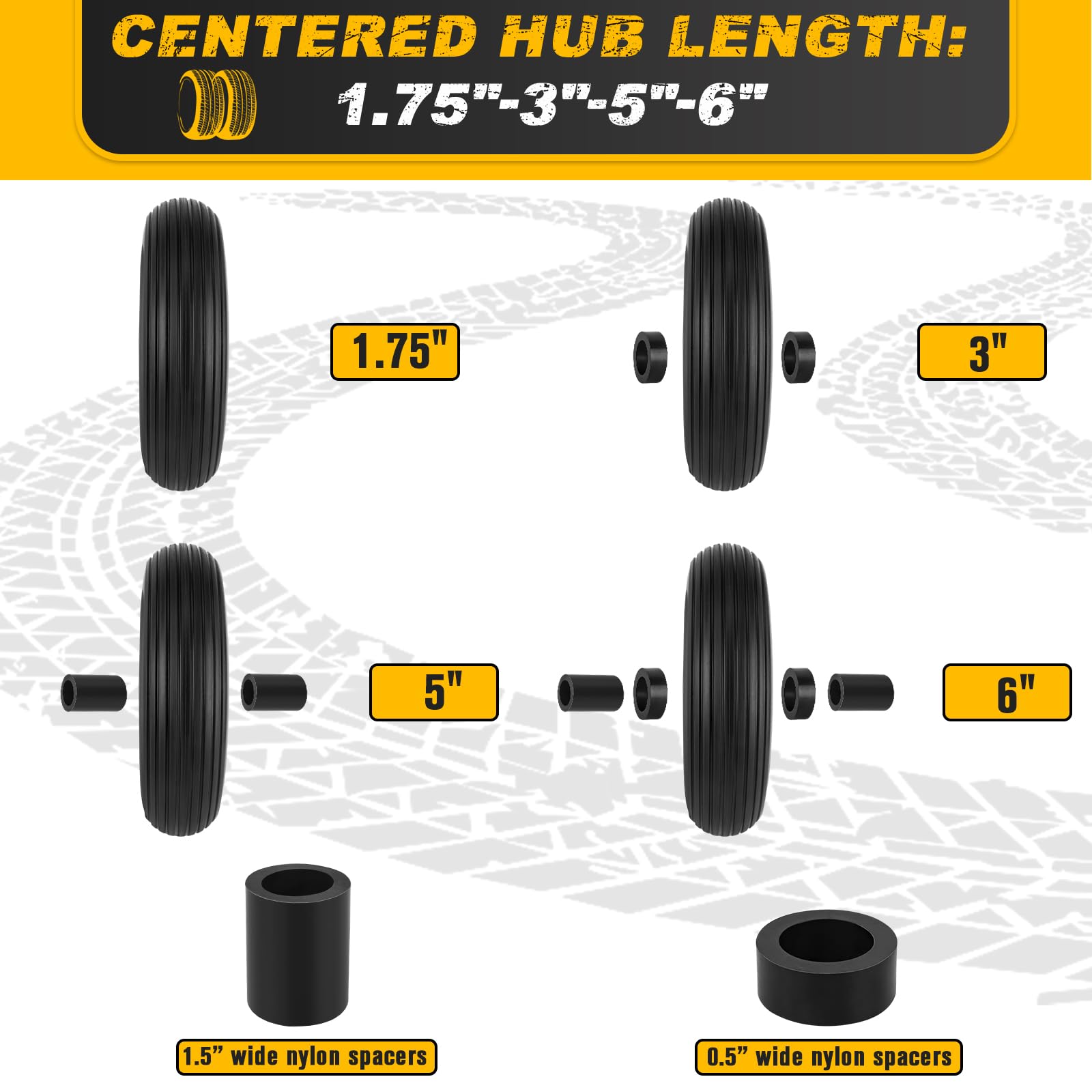 CMOOD polyurethane solid tire tread for stable traction