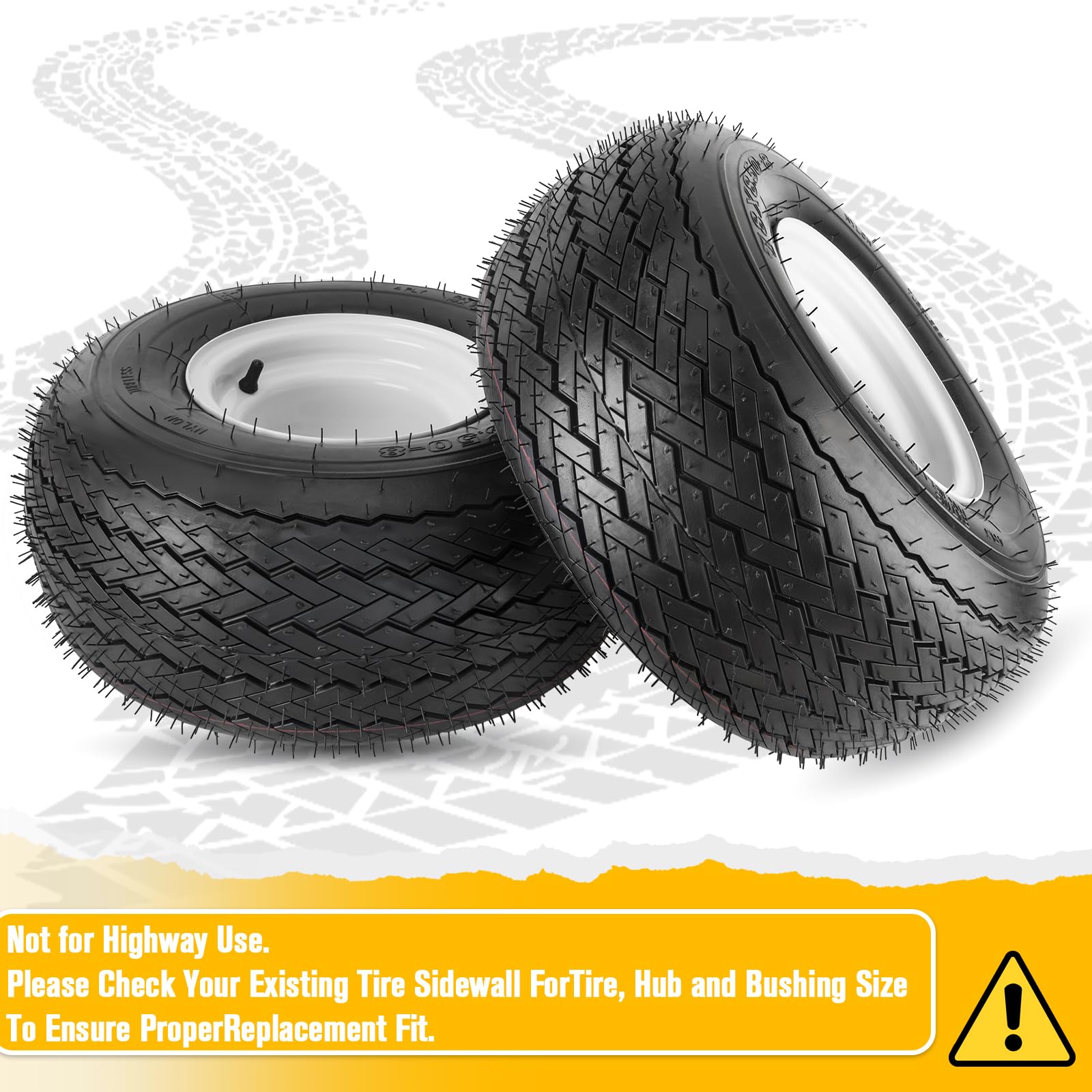 CMOOD traction-turf tread shown on uneven lawns for better mowing control.