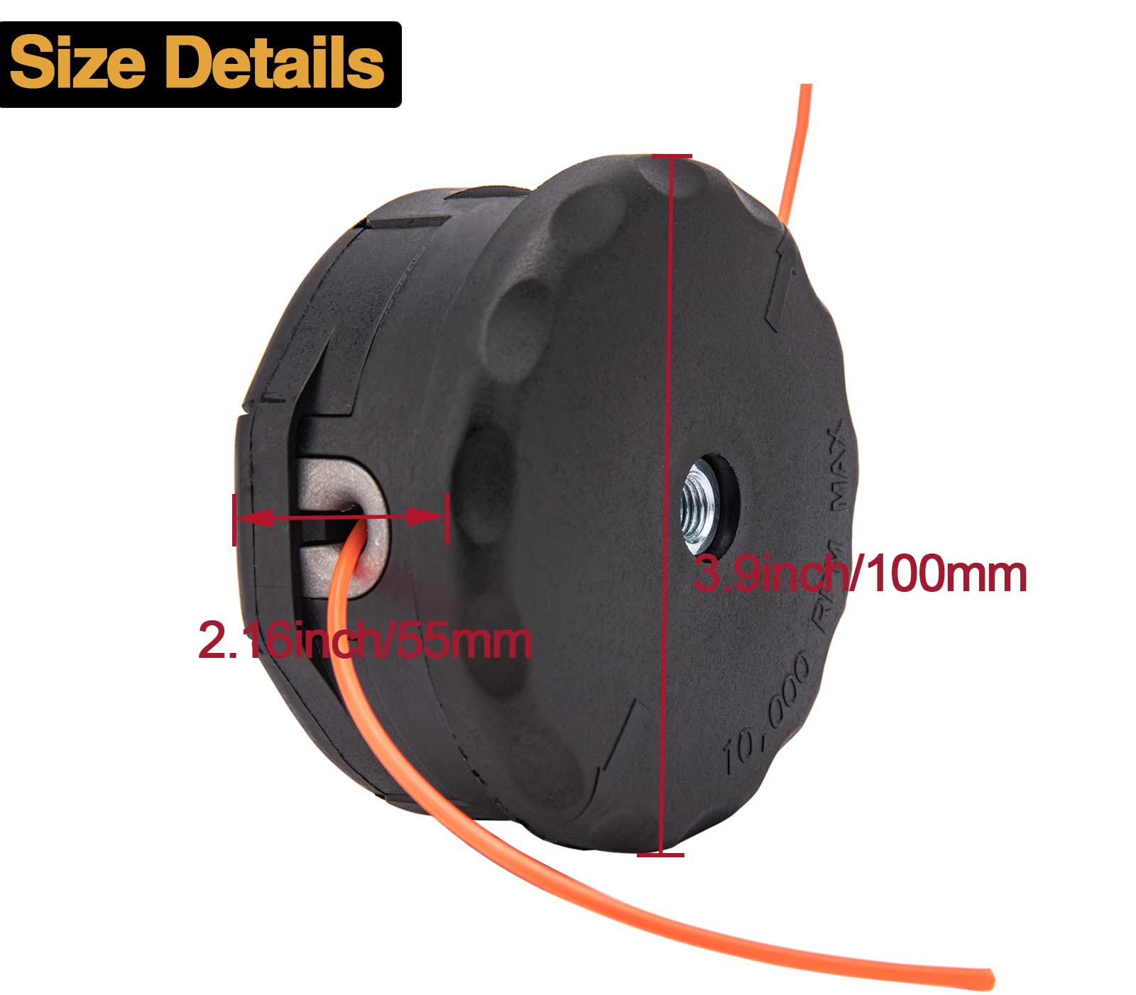 CMOOD trimmer head showing durable construction for long-lasting use.