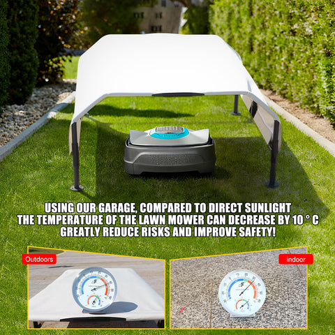 CNAINFC robot mower garage compatible with multiple mower brands