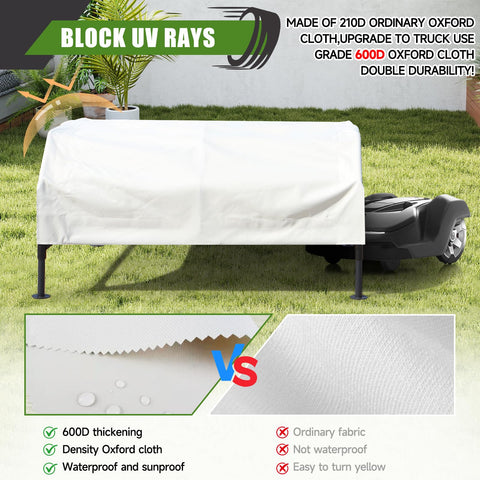 CNAINFC robot mower garage roof canopy shielding from UV and sun