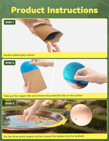 CNARIO outdoor birdbath disk supports birdwatching with safer water for birds.