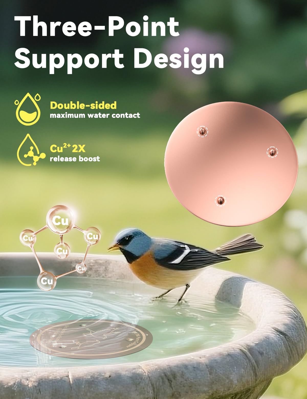 CNARIO all-season use in outdoor bird baths and fountains.