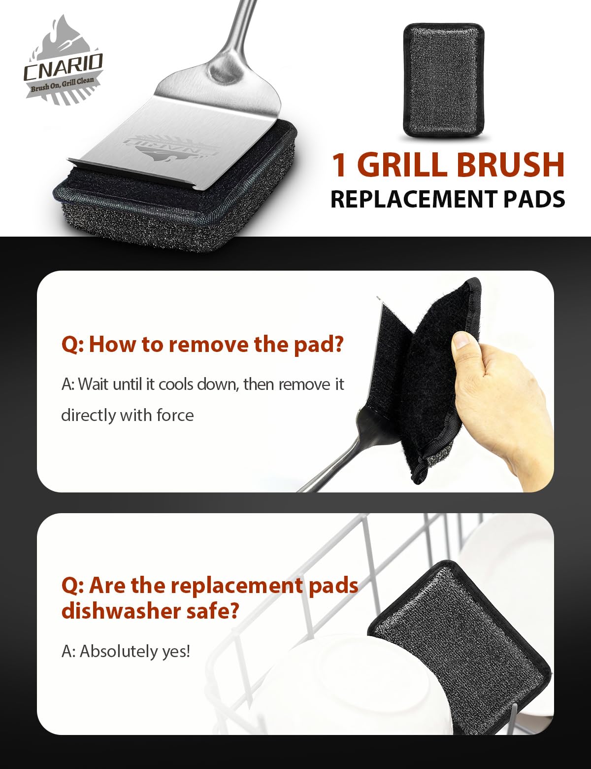 Compatible with gas, charcoal, porcelain, ceramic and cast iron