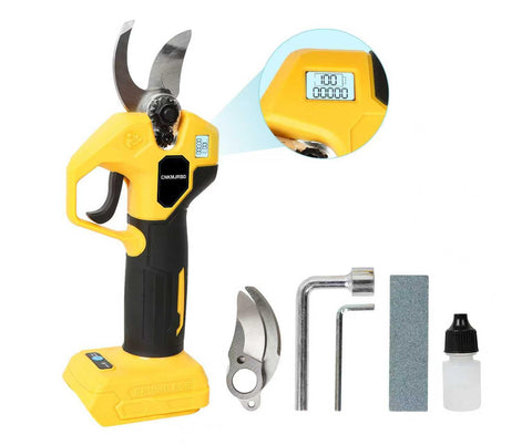 CNKMJRBD pruning shears with Dewalt 20V compatibility for effortless garden pruning.
