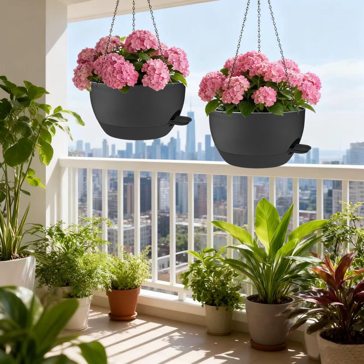 CNLBO vertical hanging baskets fit indoor, balcony, garden, and kitchen spaces