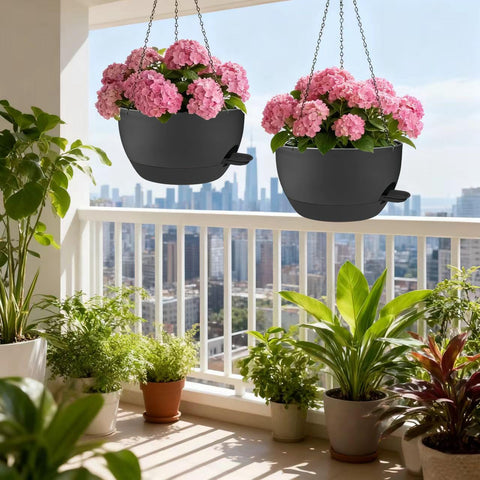 CNLBO vertical hanging baskets fit indoor, balcony, garden, and kitchen spaces