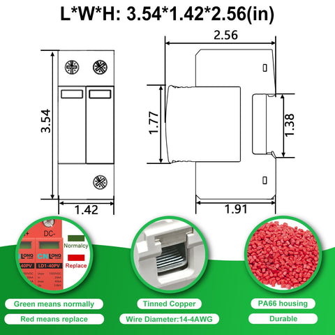 CNLonQcom surge protector mounted on DIN rail in distribution panel