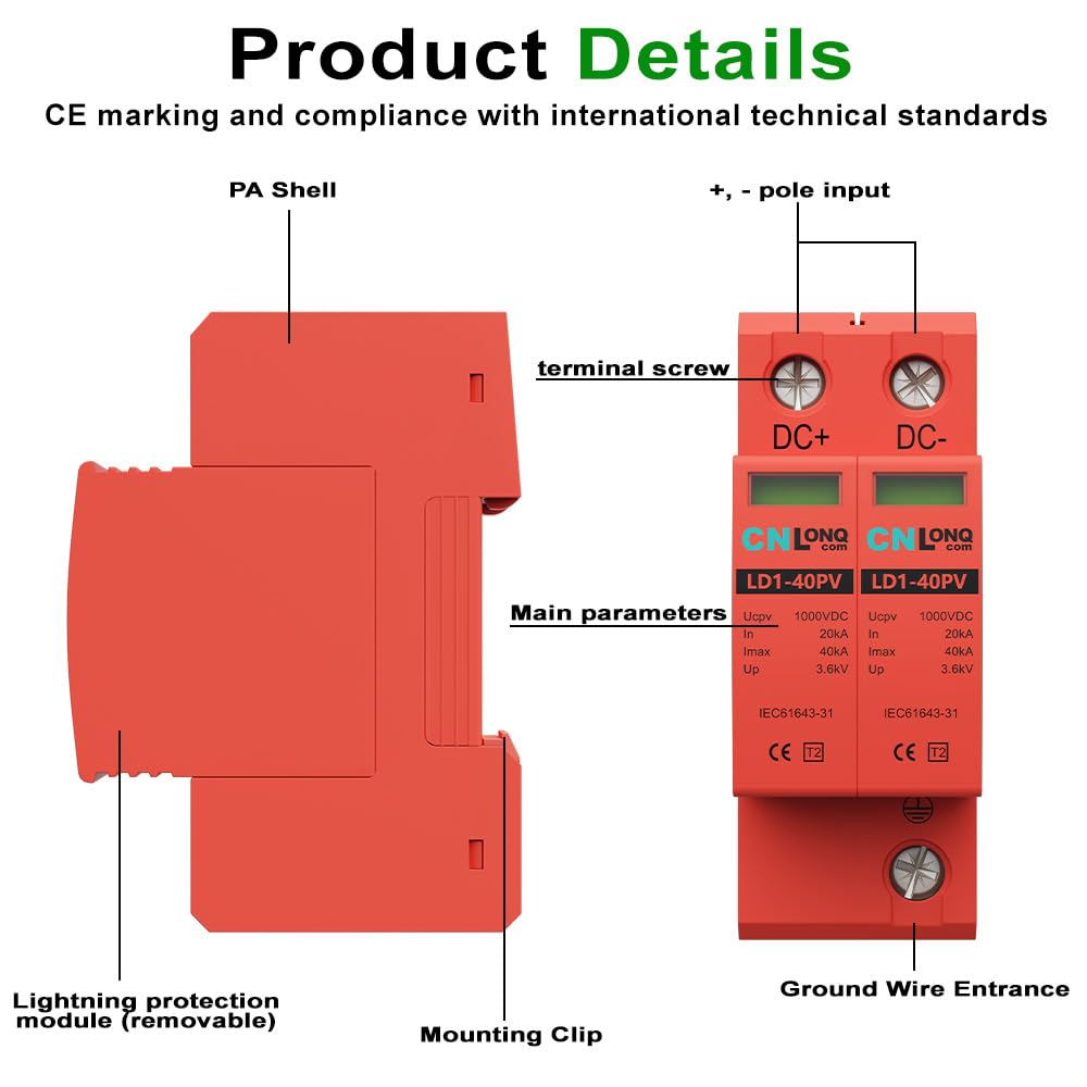 CNLonQcom PV systems surge protection suitable for solar setups