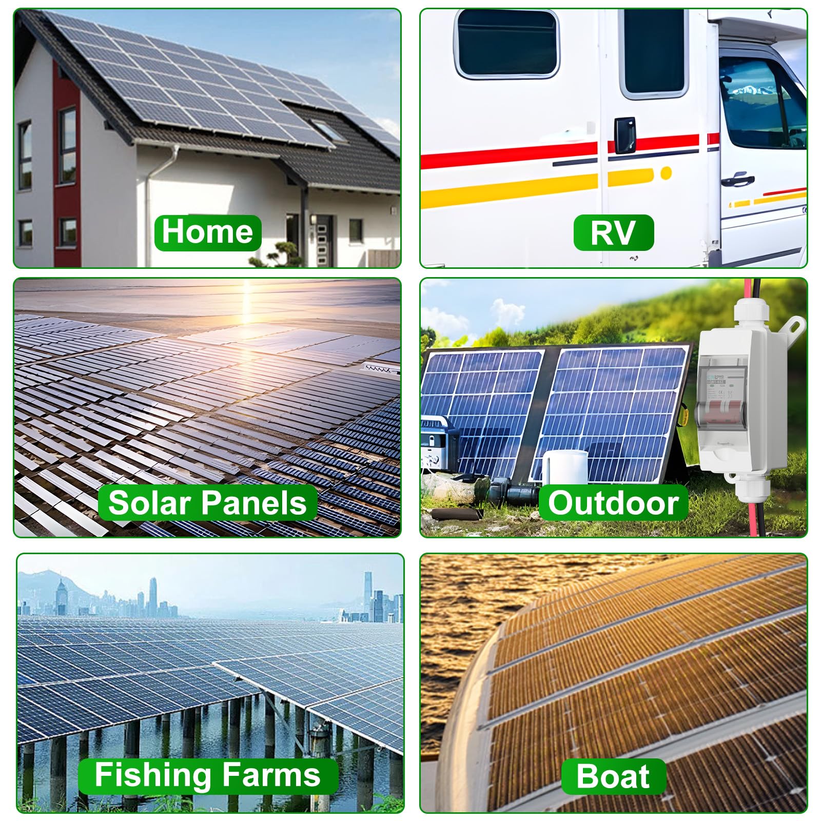 CNLonQcom solar disconnect box in outdoor PV setups for safety