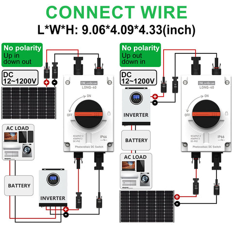 CNLonQcom solar switch mounted outdoors with pre-drilled holes