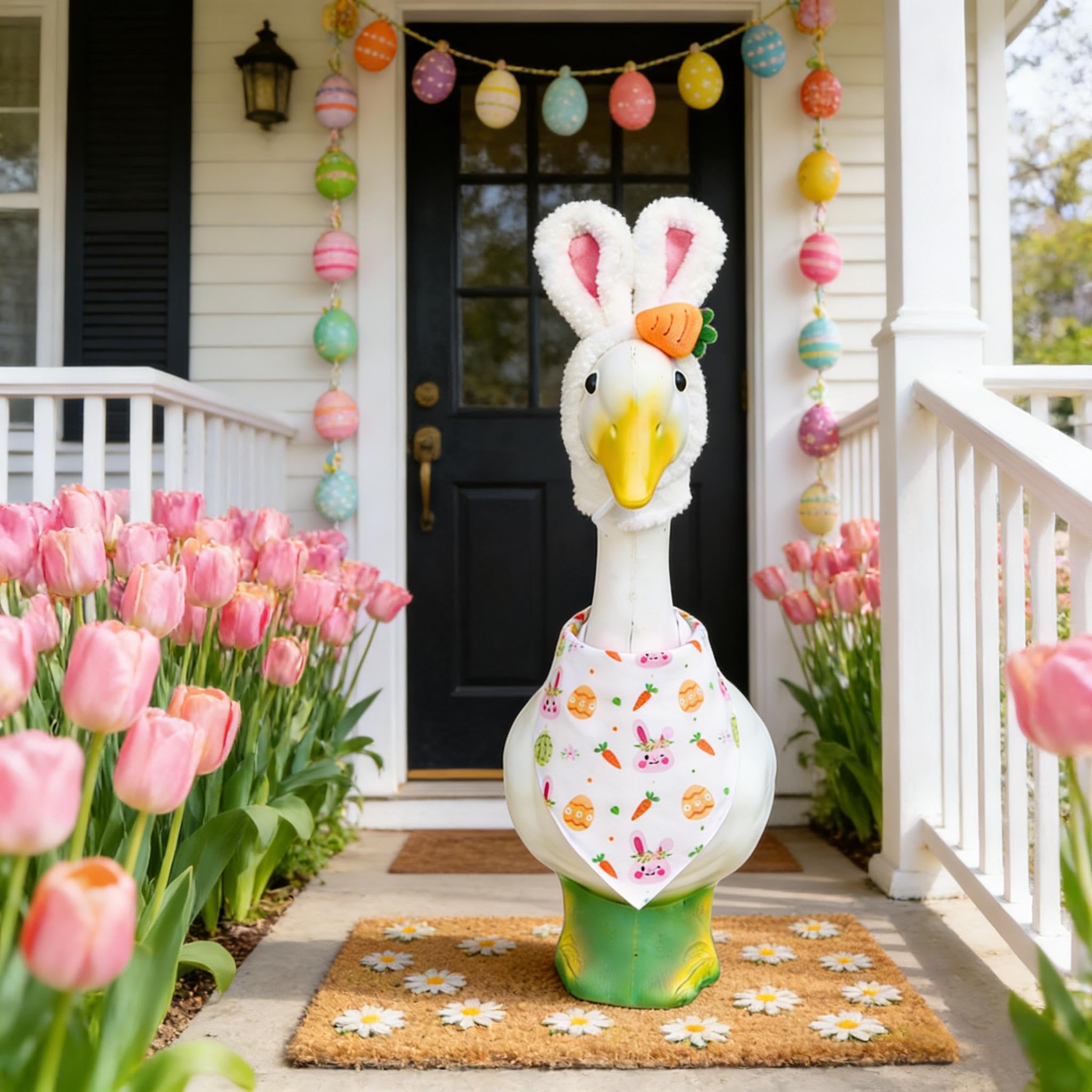 cnomg spring lawn decor geese with bandana brightens porches