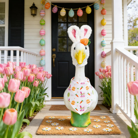 cnomg spring lawn decor geese with bandana brightens porches