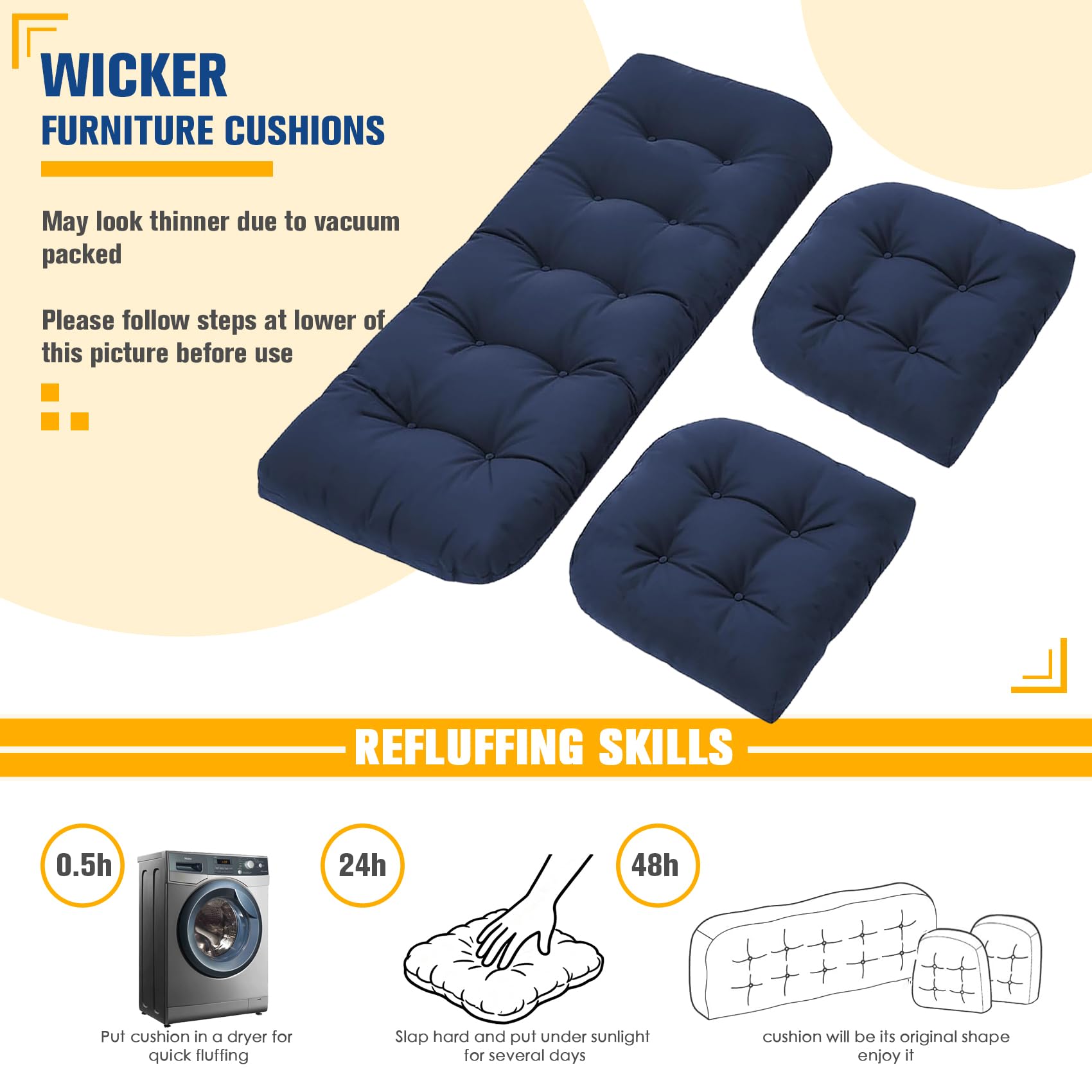 cnsmak cushions clean easily with a damp cloth for quick maintenance