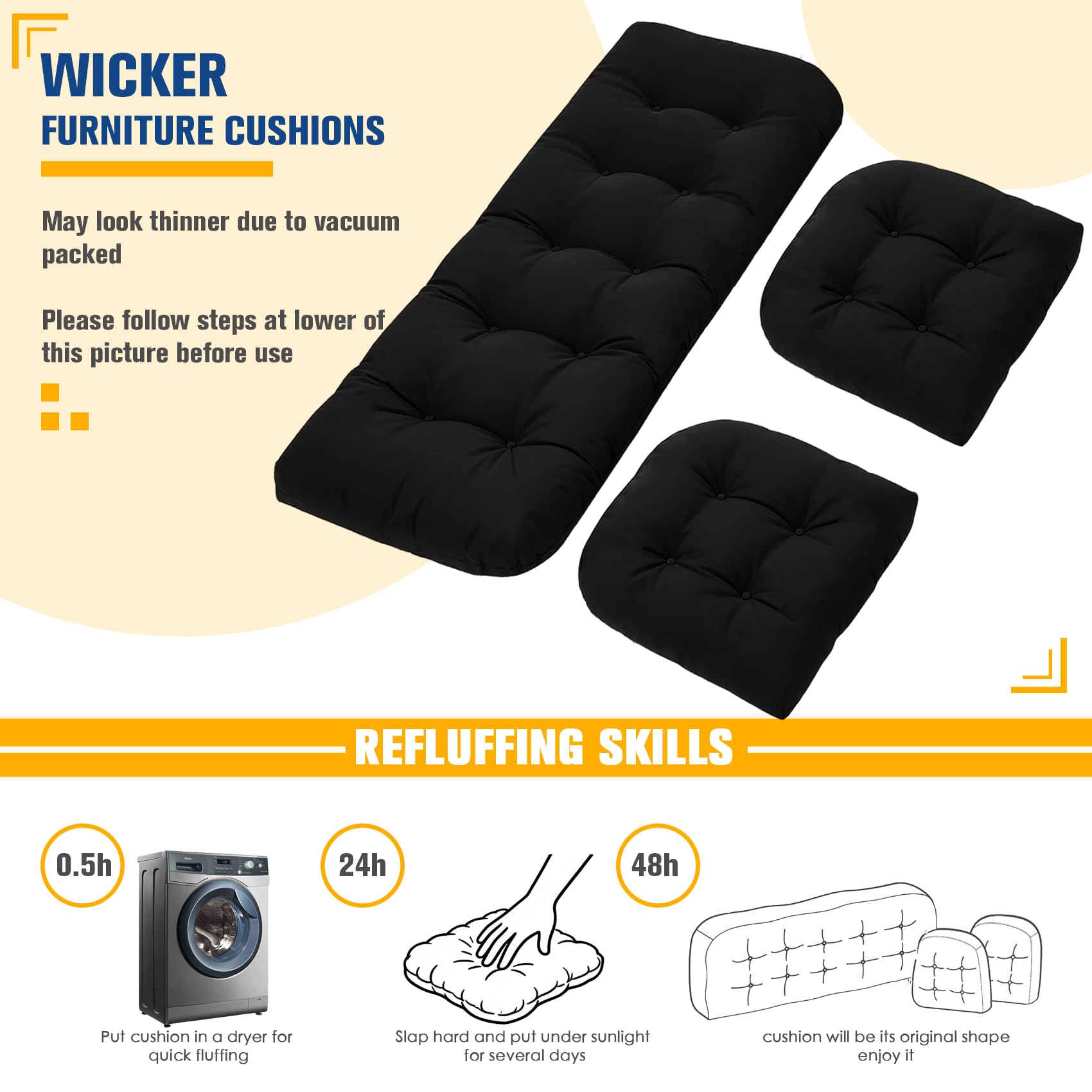 cnsmak outdoor cushion fluffing and care guide for quick reshaping