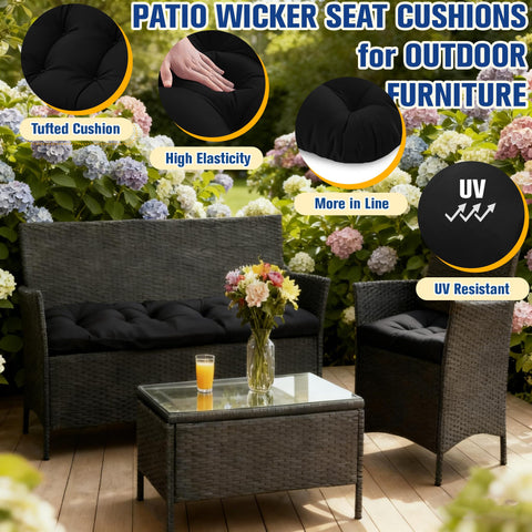 cnsmak outdoor cushions 19x19 inch closeup highlighting square seat pads