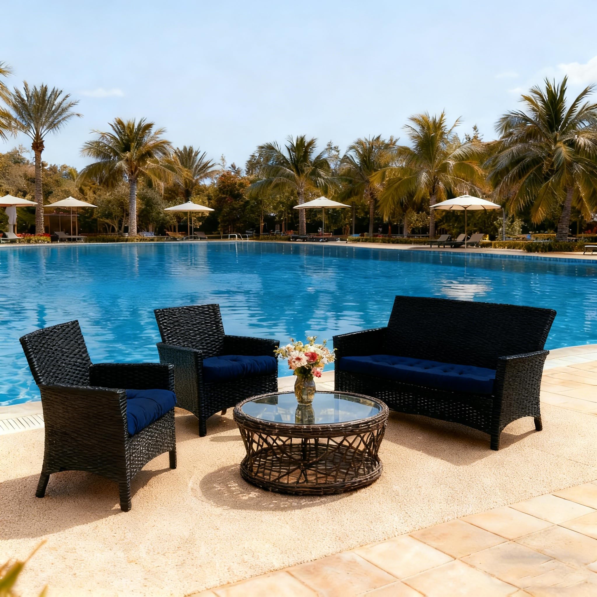 cnsmak thick outdoor cushions navy deliver comfortable 4.5-inch seating