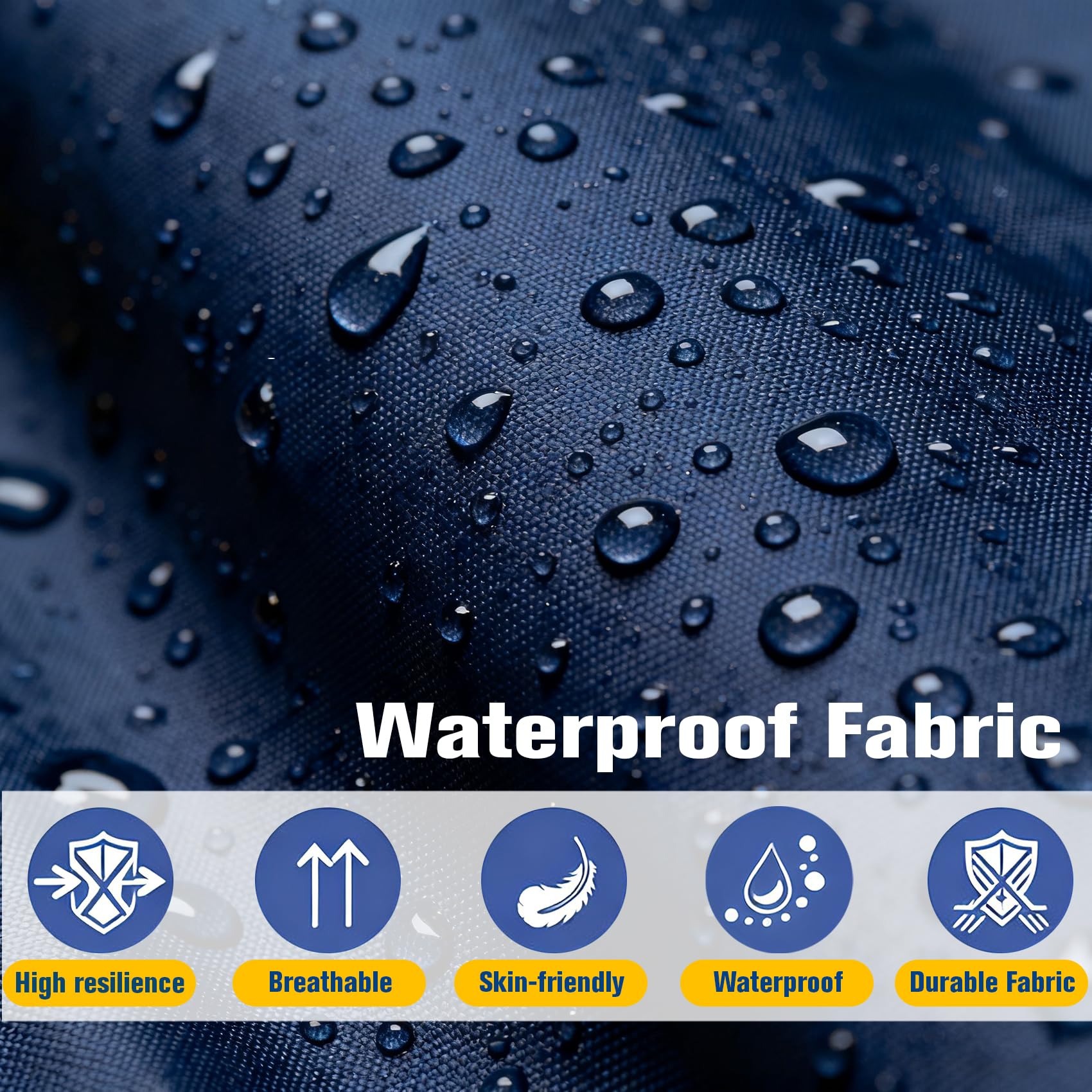 cnsmak uv-resistant fabric navy cushion resists sun fading outdoors
