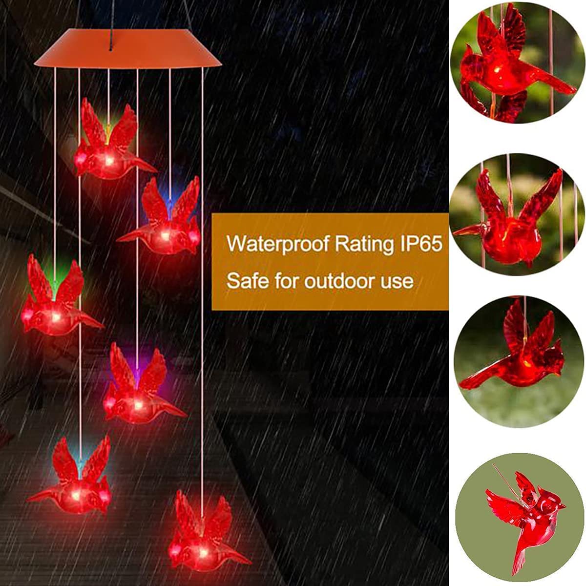 cnstorm Durable nylon cord wind chimes simplify outdoor hanging.