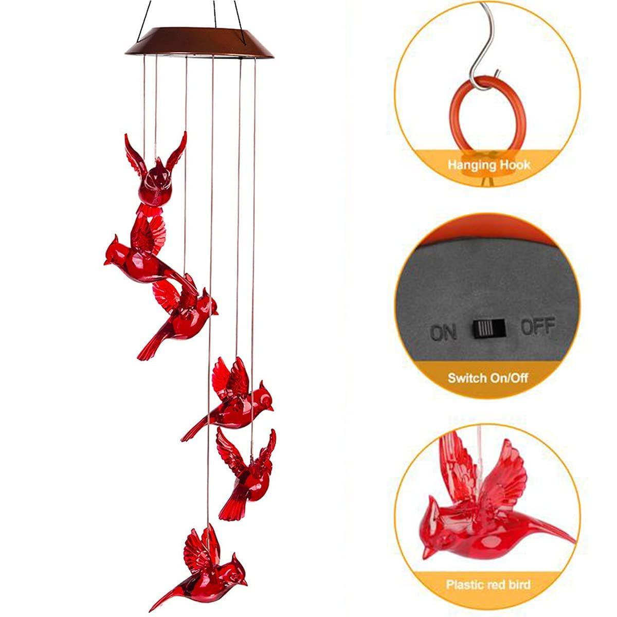 cnstorm Garden decor for patios and yards with cardinal motif.